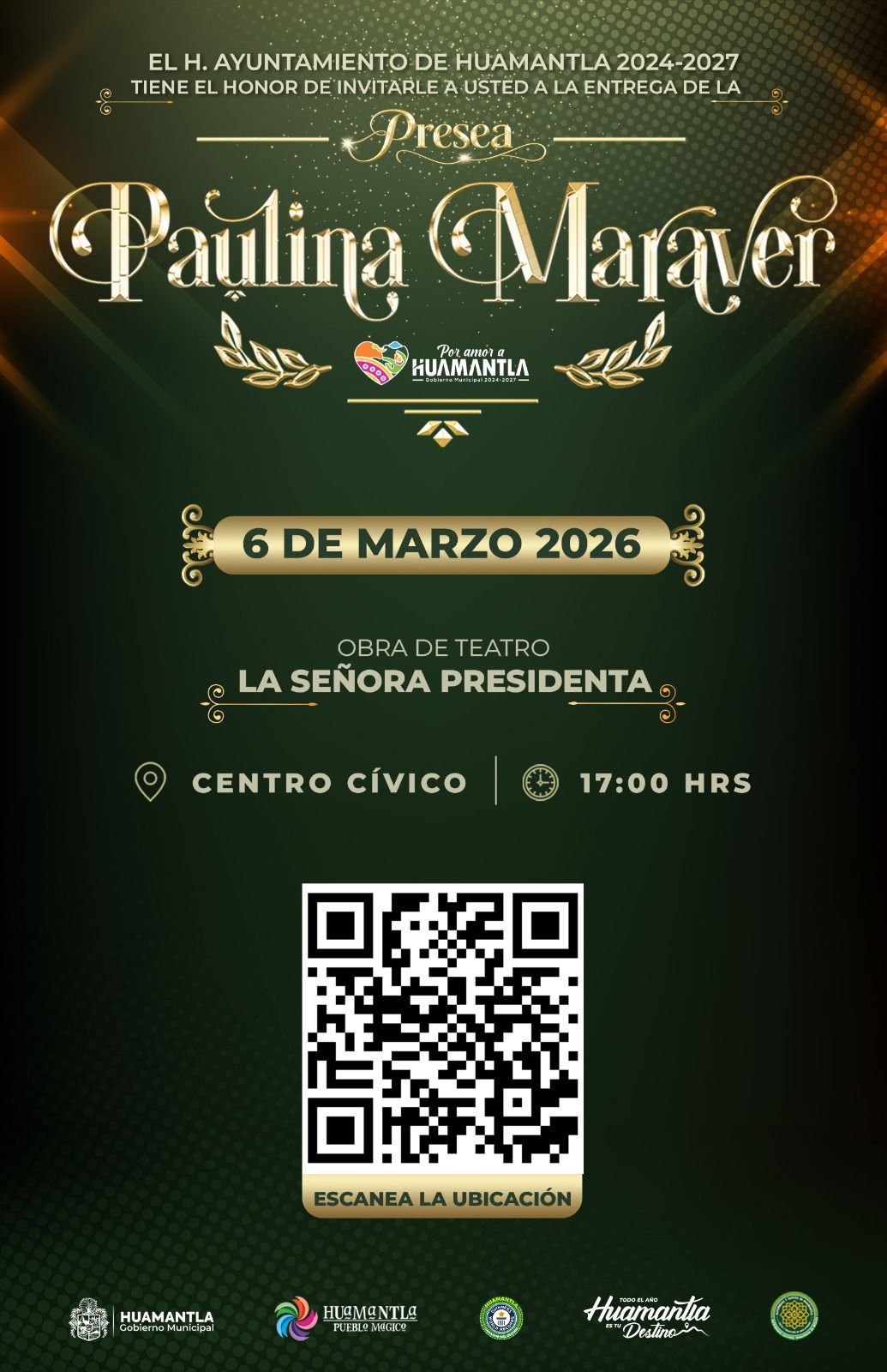 Huamantla conmemorará el Día Internacional de la Mujer con la entrega de la presea 'Paulina Maraver'